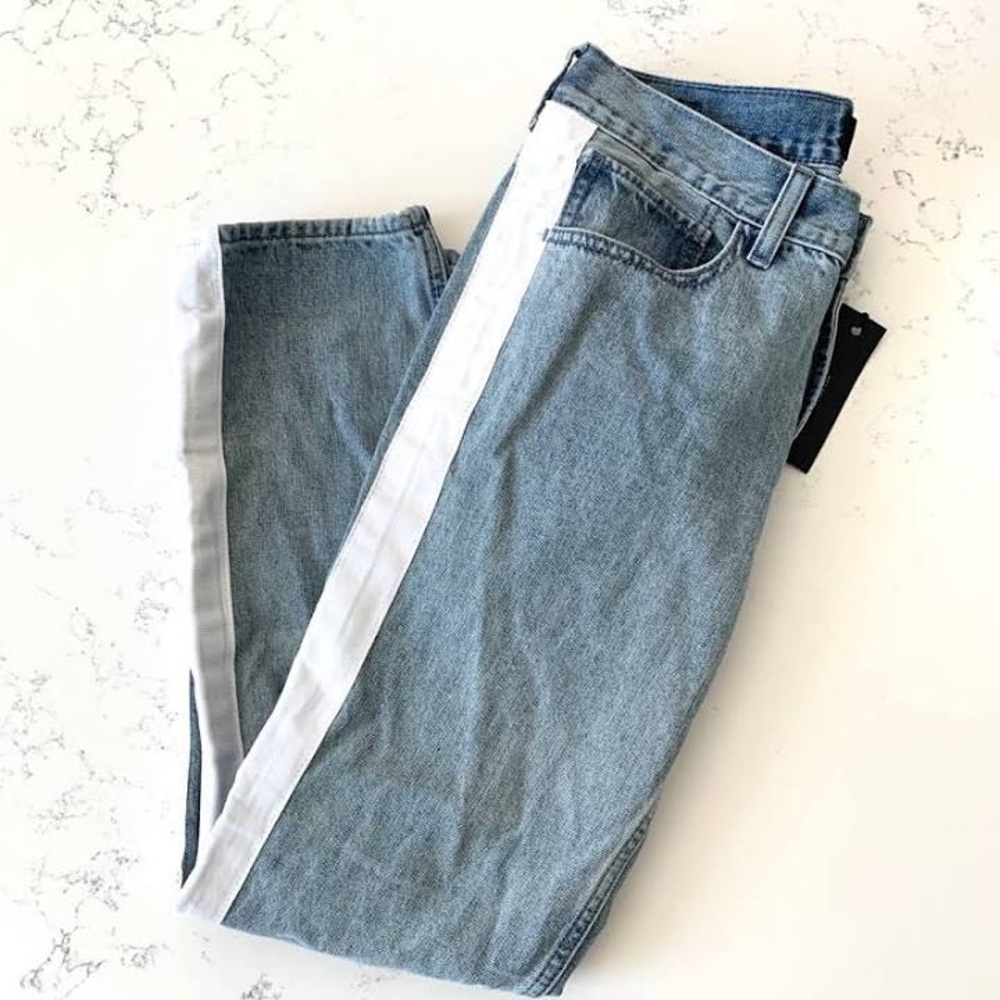 pacsun white stripe jeans